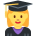 woman student 👩‍🎓 Discord emoji — free static PNG download