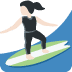 woman surfing: light skin tone 🏄🏻‍♀️ Discord emoji — free static PNG download