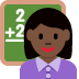 woman teacher: dark skin tone 👩🏿‍🏫 Discord emoji — free static PNG download