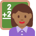woman teacher: medium-dark skin tone 👩🏾‍🏫 Discord emoji — free static PNG download