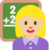 woman teacher: medium-light skin tone 👩🏼‍🏫 Discord emoji — free static PNG download