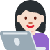 woman technologist: light skin tone 👩🏻‍💻 Discord emoji — free static PNG download