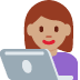 woman technologist: medium skin tone 👩🏽‍💻 Discord emoji — free static PNG download