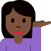 woman tipping hand: dark skin tone 💁🏿‍♀️ Discord emoji — free static PNG download