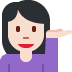 woman tipping hand: light skin tone 💁🏻‍♀️ Discord emoji — free static PNG download