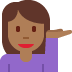 woman tipping hand: medium-dark skin tone 💁🏾‍♀️ Discord emoji — free static PNG download