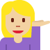 woman tipping hand: medium-light skin tone 💁🏼‍♀️ Discord emoji — free static PNG download
