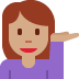 woman tipping hand: medium skin tone 💁🏽‍♀️ Discord emoji — free static PNG download