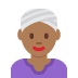 woman wearing turban: medium-dark skin tone 👳🏾‍♀️ Discord emoji — free static PNG download