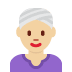 woman wearing turban: medium-light skin tone 👳🏼‍♀️ Discord emoji — free static PNG download