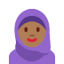 woman with headscarf: medium-dark skin tone 🧕🏾 Discord emoji — free static PNG download