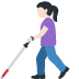 woman with white cane: light skin tone 👩🏻‍🦯 Discord emoji — free static PNG download