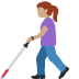 woman with white cane: medium skin tone 👩🏽‍🦯 Discord emoji — free static PNG download
