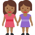 women holding hands: medium-dark skin tone 👭🏾 Discord emoji — free static PNG download