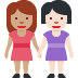 women holding hands: medium skin tone, light skin tone 👩🏽‍🤝‍👩🏻 Discord emoji — free static PNG download