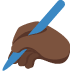 writing hand: dark skin tone ✍🏿 Discord emoji — free static PNG download