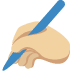 writing hand: medium-light skin tone ✍🏼 Discord emoji — free static PNG download