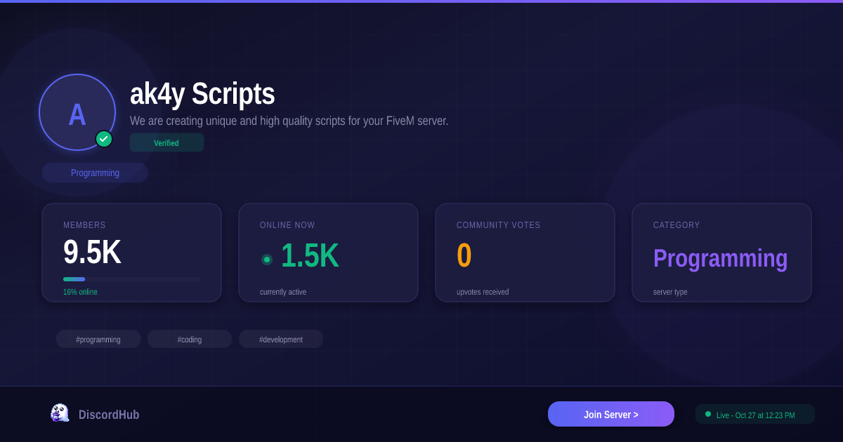 ak4y Scripts Discord — Best Programming Server | 9.4K+ Members [2026]