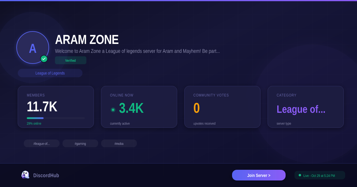 ARAM ZONE Discord — Best League of Legends Server | 11K+ Members [2026]