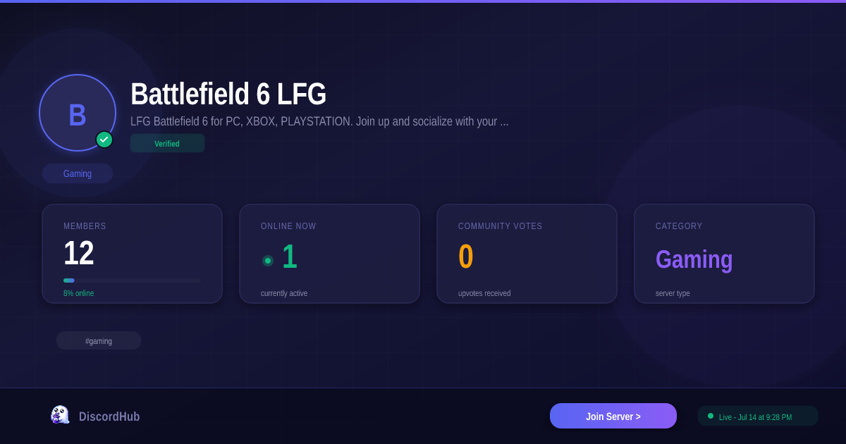 Battlefield 6 LFG Discord New Gaming Server Worth Joining 2026 Battlefield 6 Lfg 