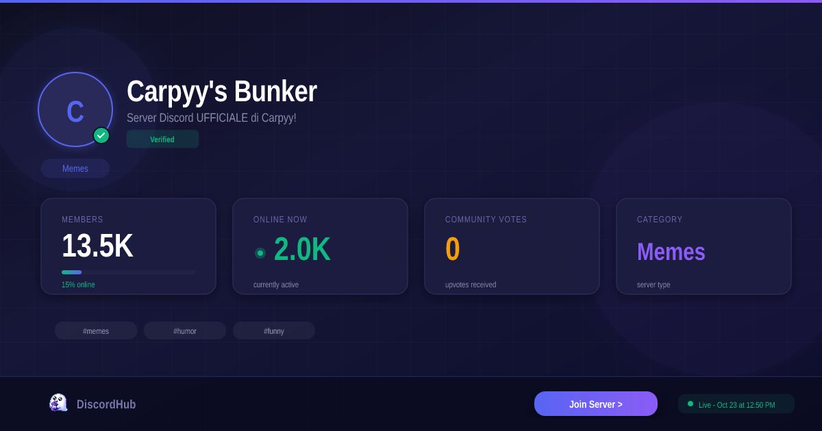 Carpyy's Bunker Discord Server — Join 14K+ Memes Members [2026]