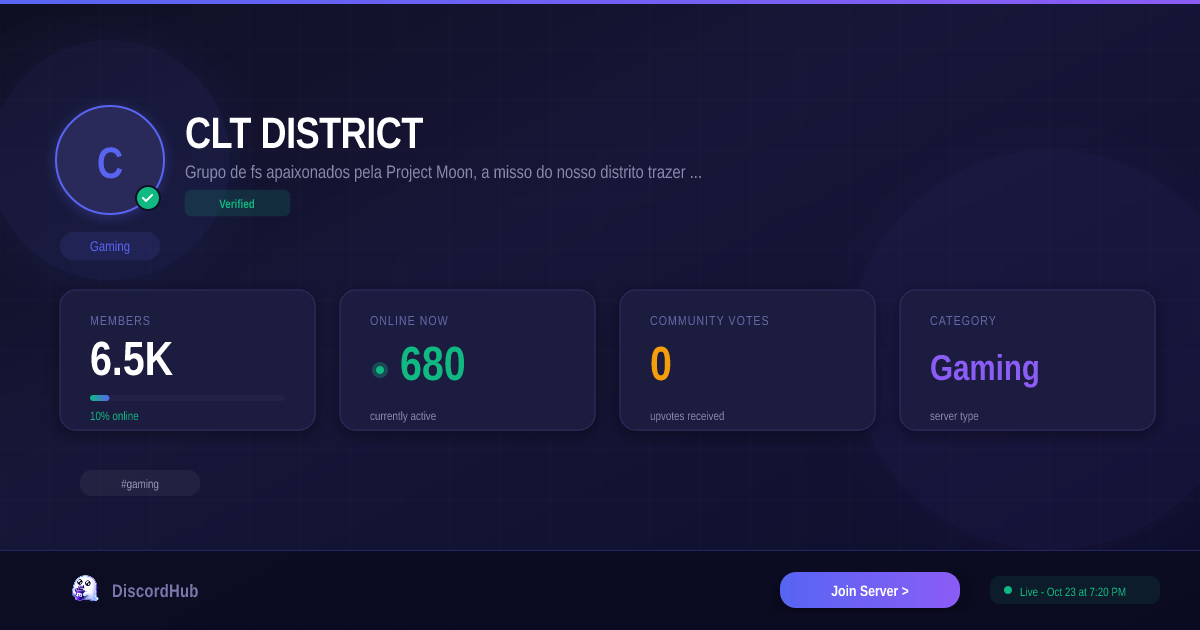 CLT DISTRICT™ Discord — Best Gaming Server | 5.4K+ Members [2026]