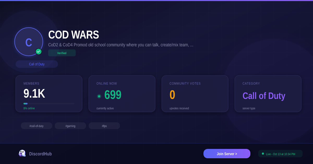 Join COD WARS Discord — 9.1K+ Call of Duty Members [Free Invite]