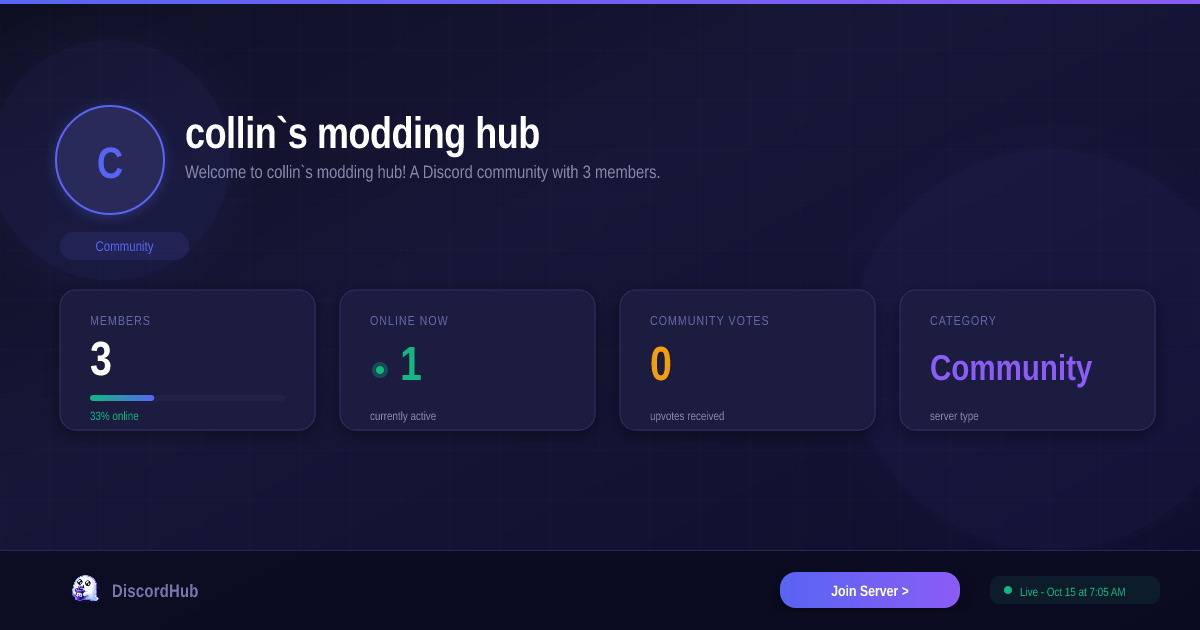 collin`s modding hub Discord — New Community Server Worth Joining [2026]