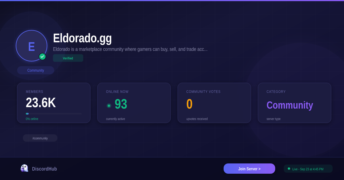 Eldorado gg Discord 24K Members 1 Community Server 2026 