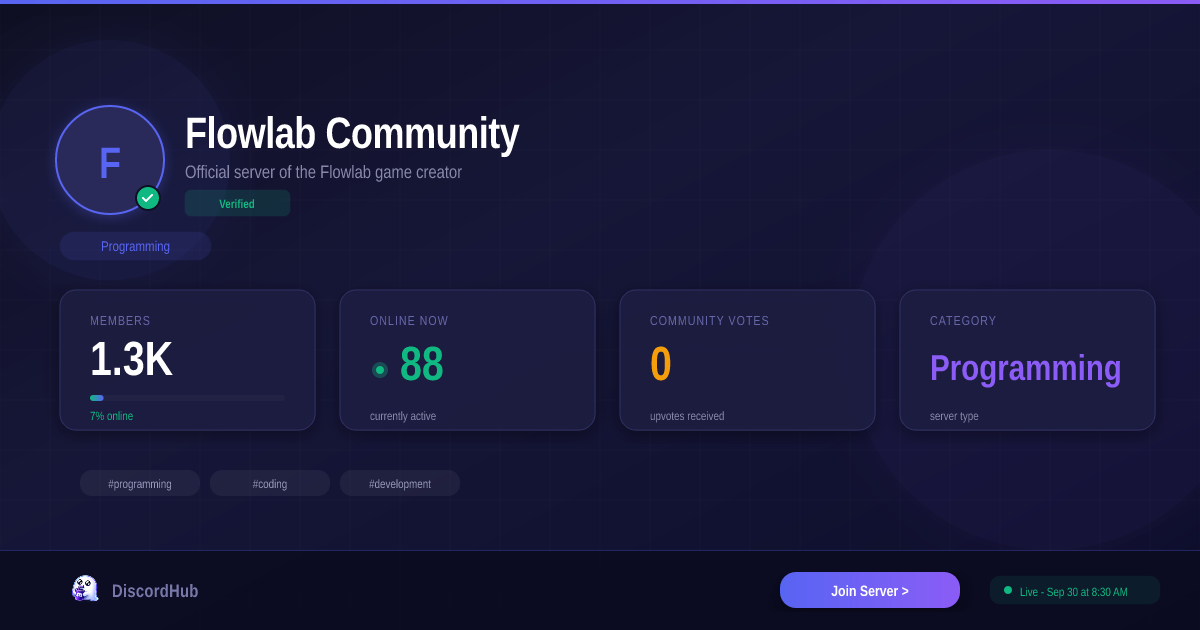 Flowlab Community Discord — 1.2K+ Programming Members | Join Free [2026]