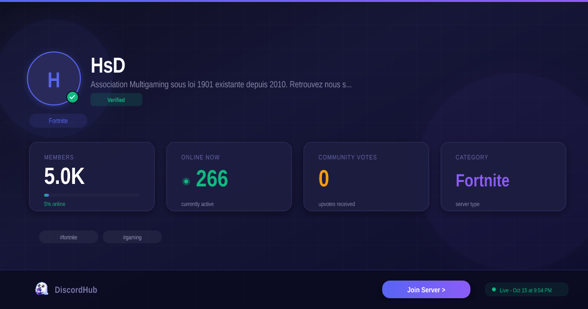 HsD Discord — 4.9K+ Fortnite Members | Join Free [2026]