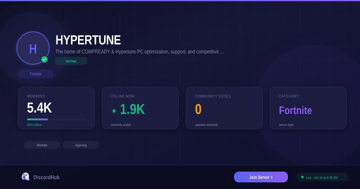 Join HYPERTUNE Discord — 4.4K+ Active Fortnite Members [2026]