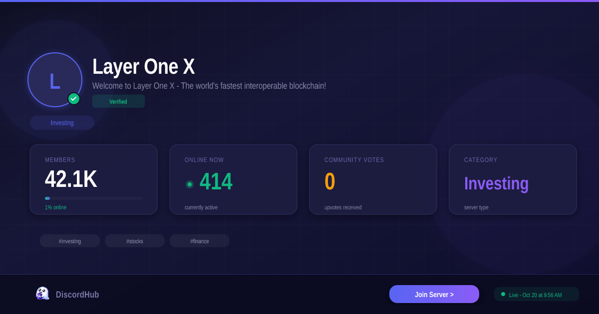 Join Layer One X Discord — 41K+ Investing Members [Free Invite]