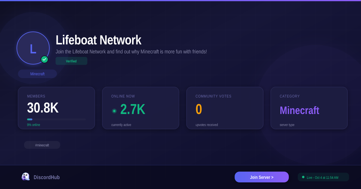 Lifeboat Network Discord — 30K+ Members | #1 Minecraft Server [2026]