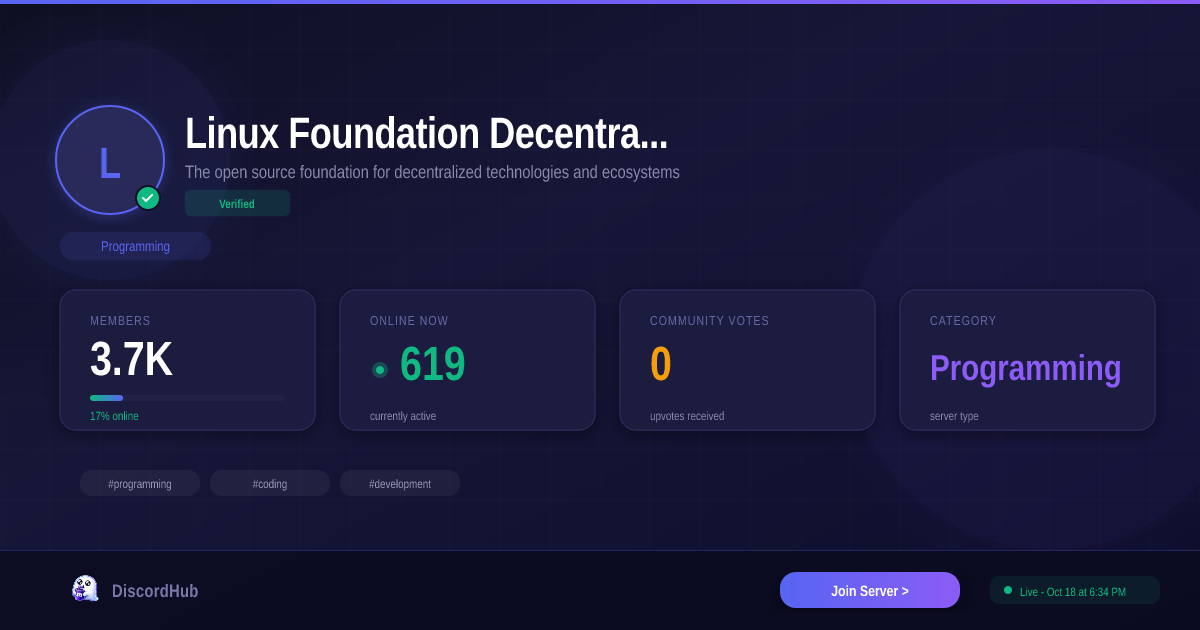 Join Linux Foundation Decentralized Trust Discord — 4.4K+ Active ...