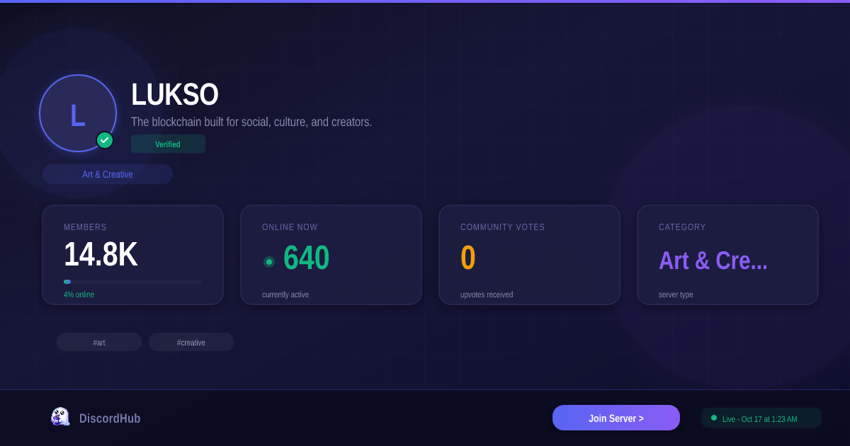 LUKSO Discord — Best Art & Creative Server | 15K+ Members [2026]
