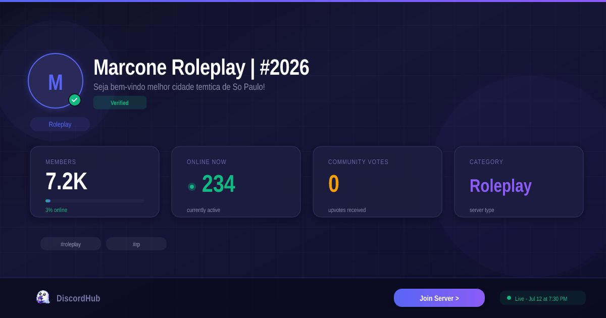 Marcone Roleplay 2026 Discord 7 2K Members 1 Roleplay Server Marcone Roleplay 2026 