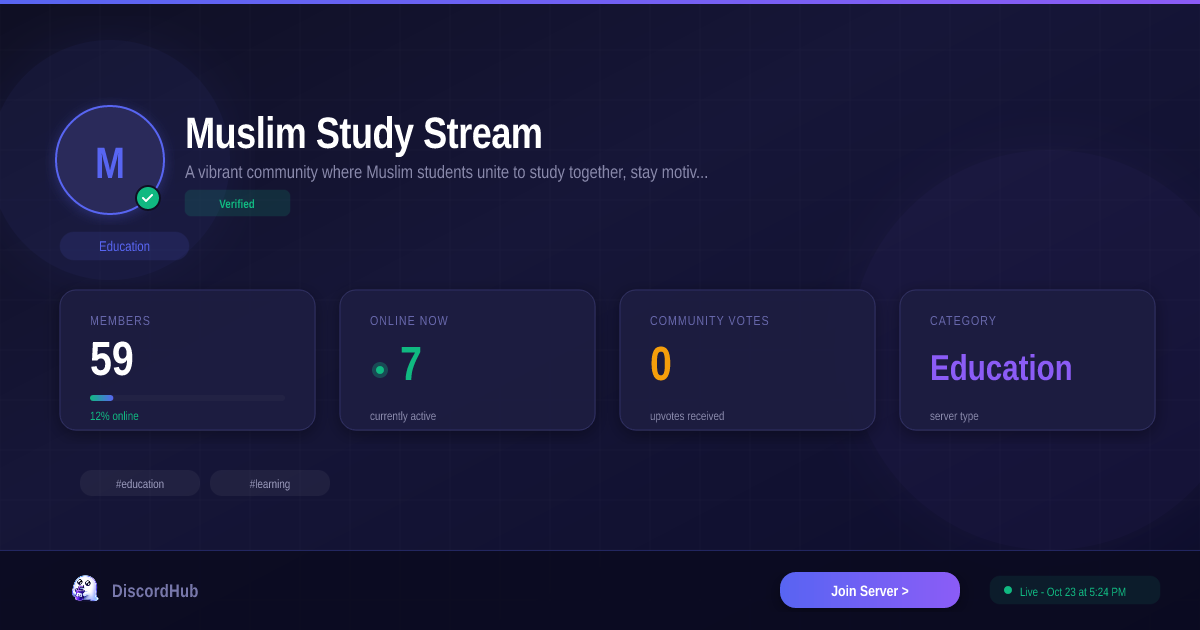 Muslim Study Stream — Popular Education Discord (1.3K+ Members) [2026]