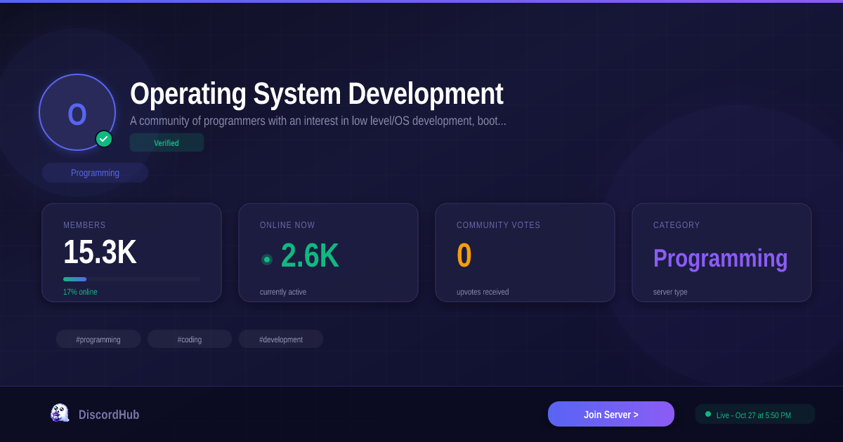 Operating System Development Discord Server — 14K+ Members | Top ...