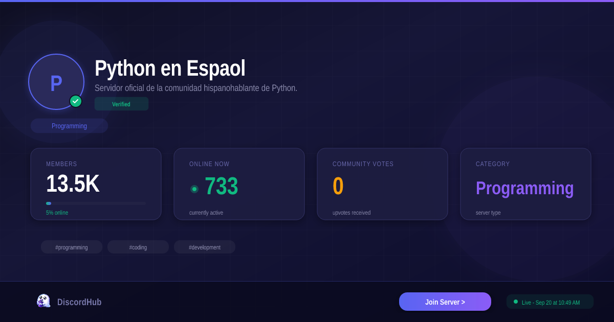 Python en Español Discord Server — Join 13K+ Programming Members [2026]