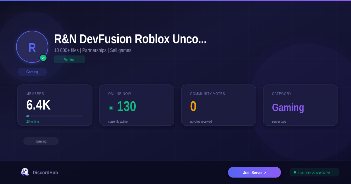 R N DevFusion Roblox Discord Best Gaming Server 6 4K Rn Devfusion Roblox 