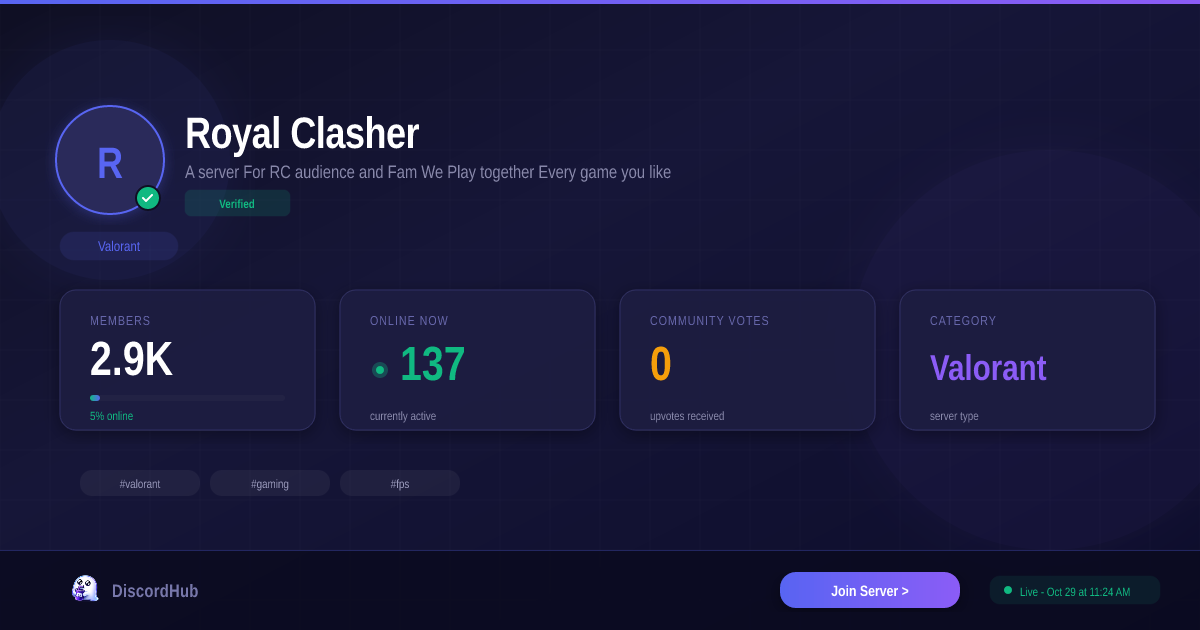 Join Royal Clasher Discord — 2.2K+ Active Valorant Members [2026]