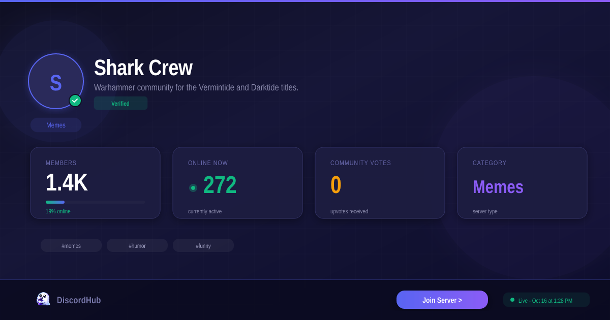Shark Crew Discord — 1.4K+ Memes Members | Join Free [2026]