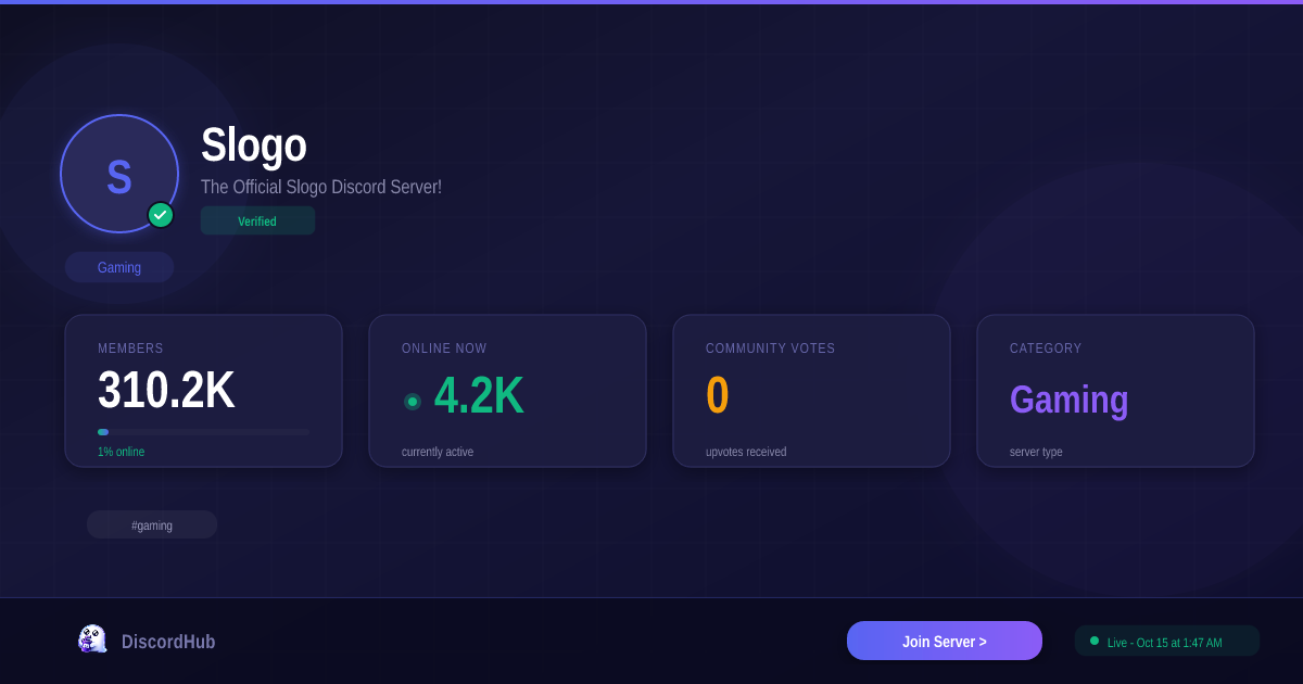 Slogo Discord Server — Join 310K+ Members | Gaming [2026]