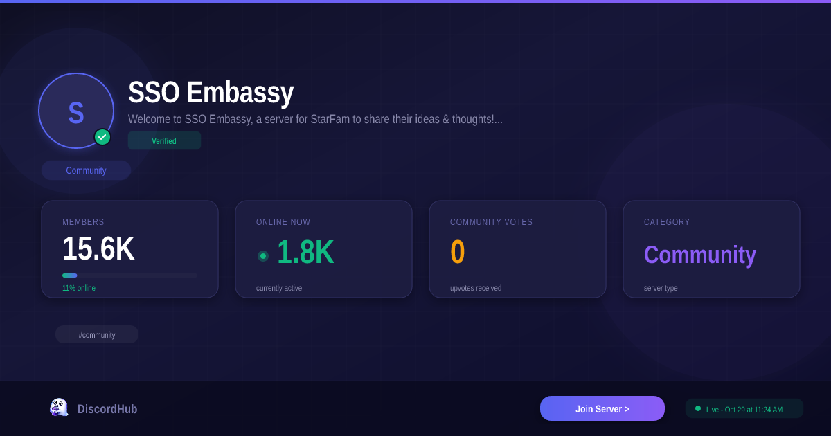 Join SSO Embassy Discord — 14K+ Community Members [Free Invite]