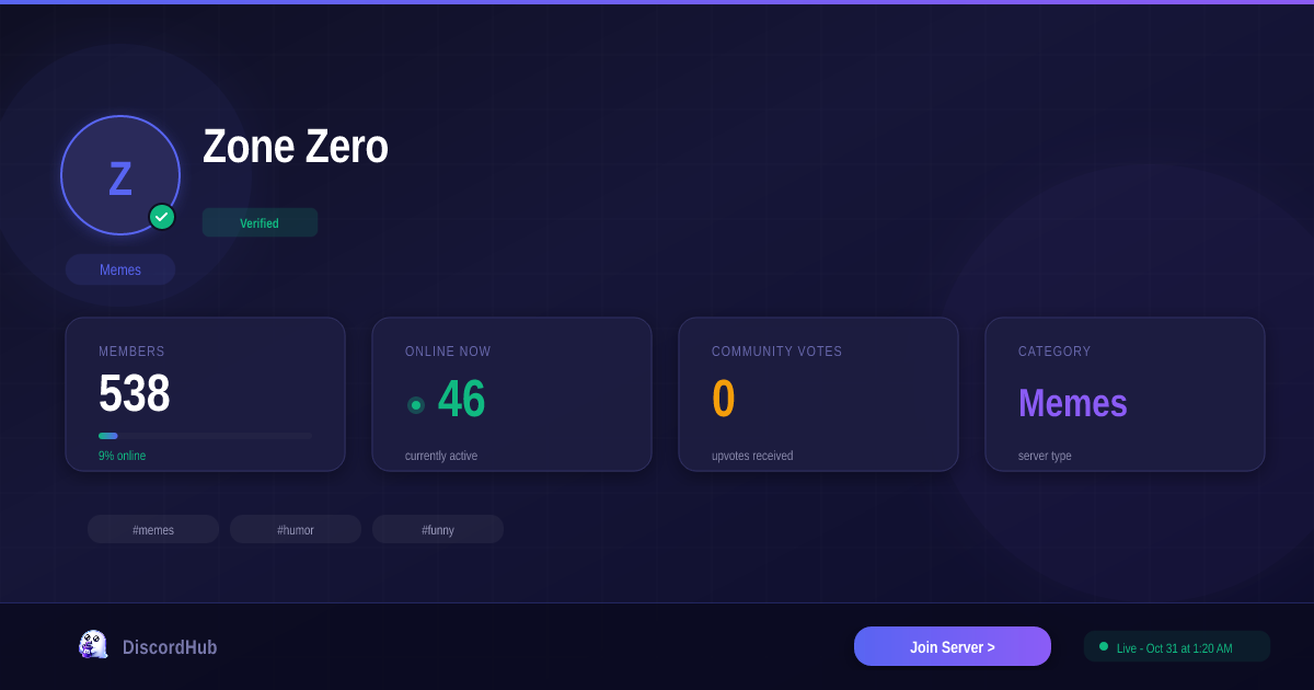 Zone Zero Discord — 808+ Memes Members | Join Free [2026]
